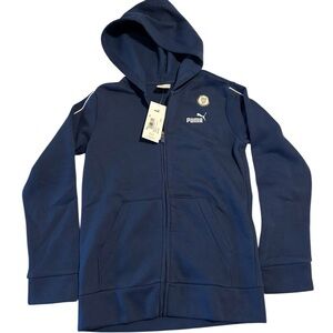 Puma Youth Navy Zip-Up Hoodie